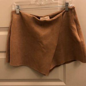 Faux Suede Skort